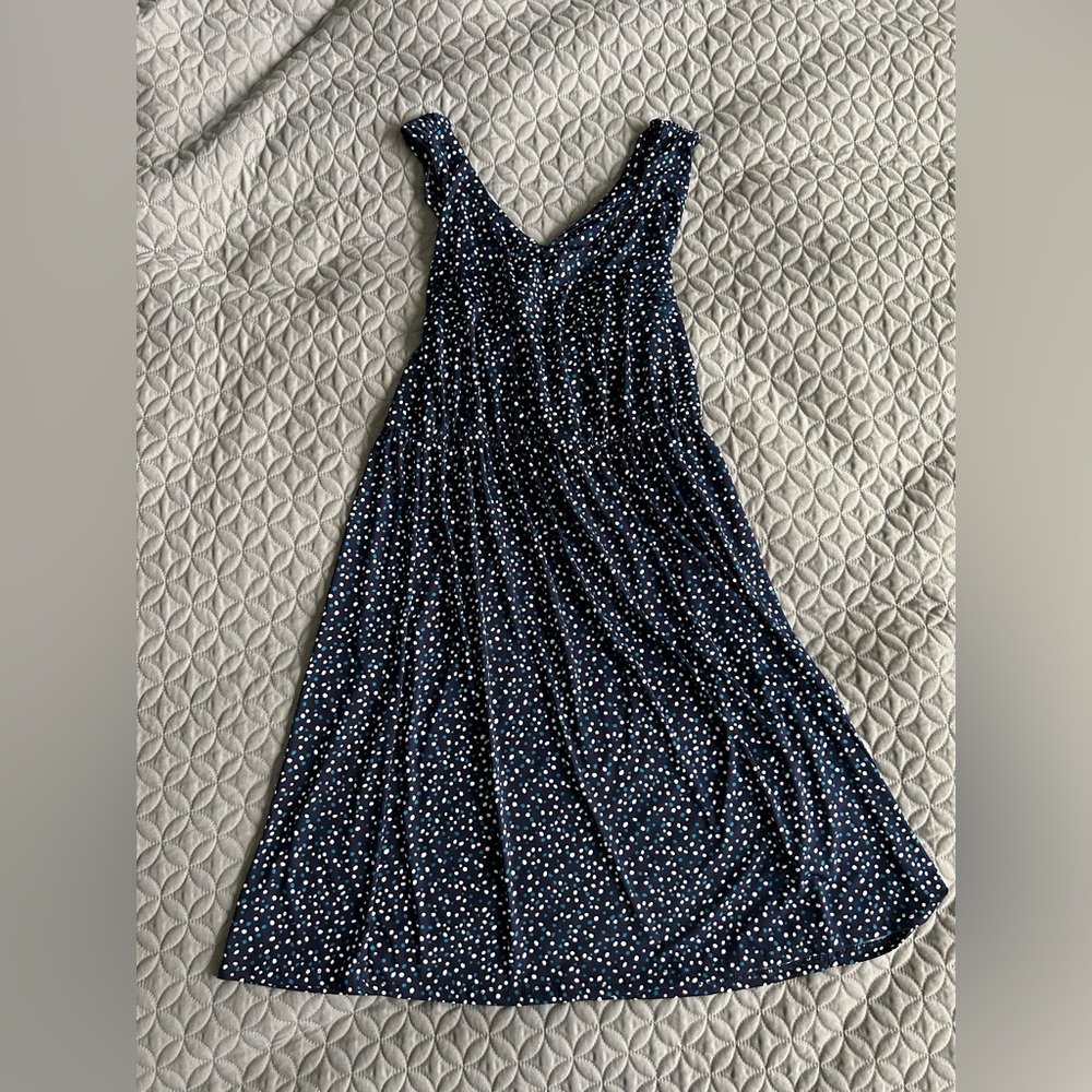 Kaileigh Tasha Knit Dress Navy Polka Dot Sleeveless M